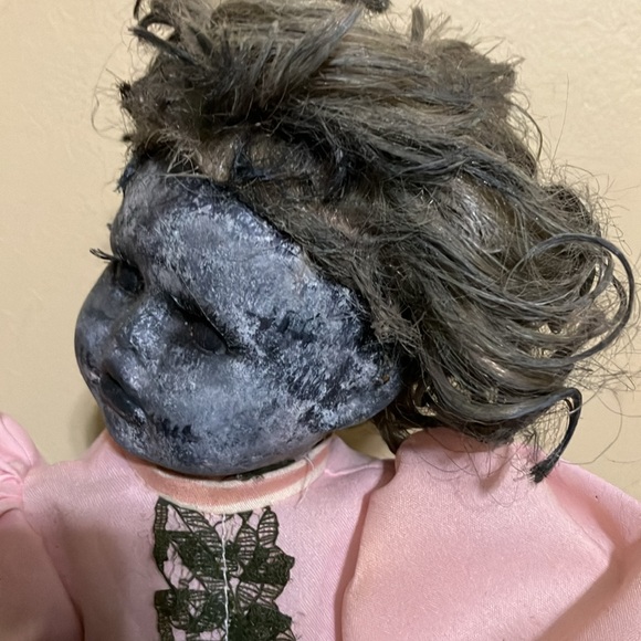 Creepy Scary Hand Painted Doll Prop Decor - Picture 2 of 10